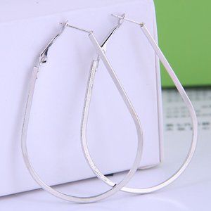 Silver OR Gold Water Drop Hoops
